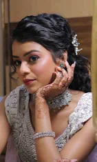 Bridal party makeup portrait with jewellery